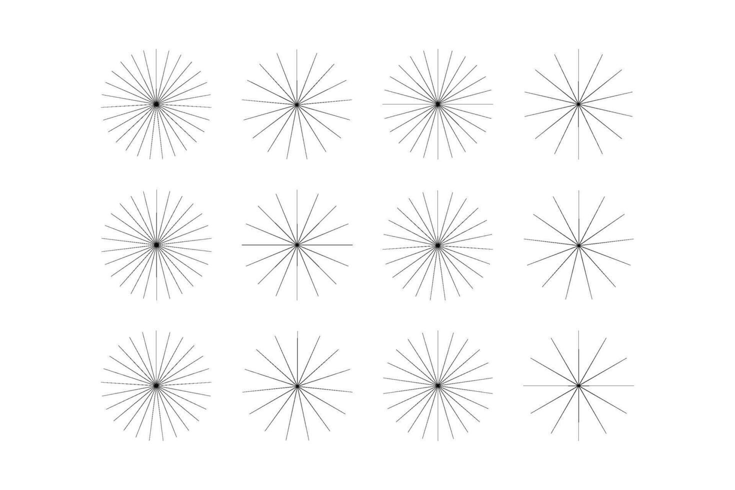 Abstract Sparkle Shape Symbol Sign pictogram symbol visual illustration Set vector
