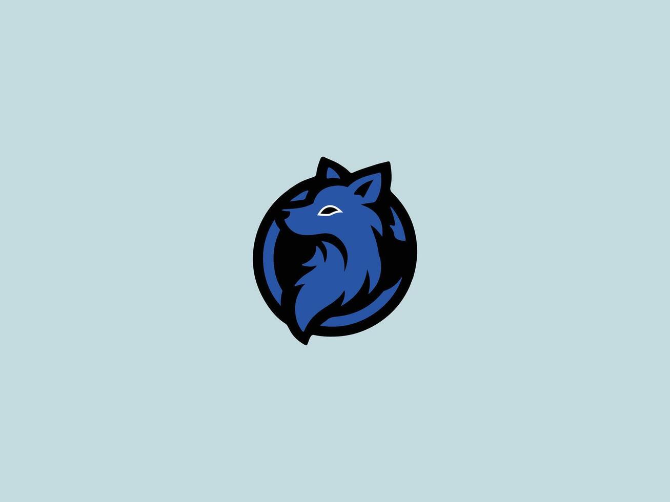 Editable mascot logo with fox head vector
