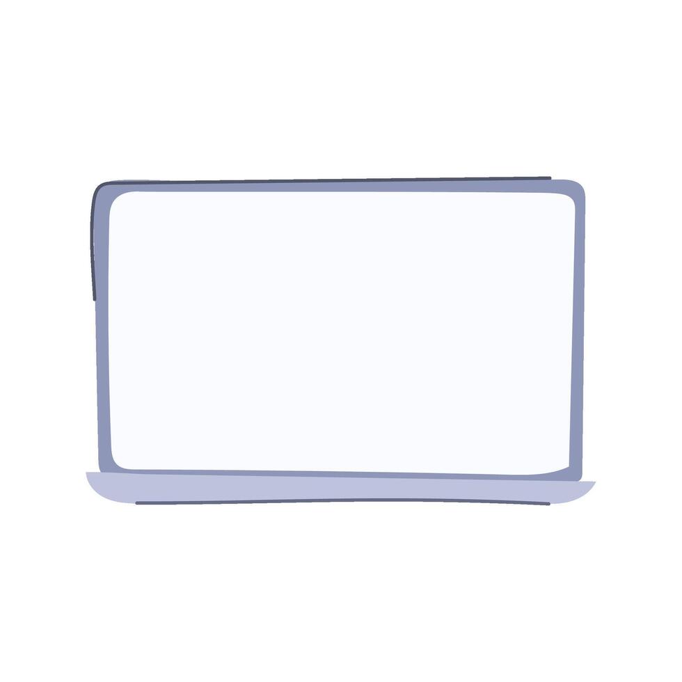 classroom interactive smartboard cartoon illustration vector