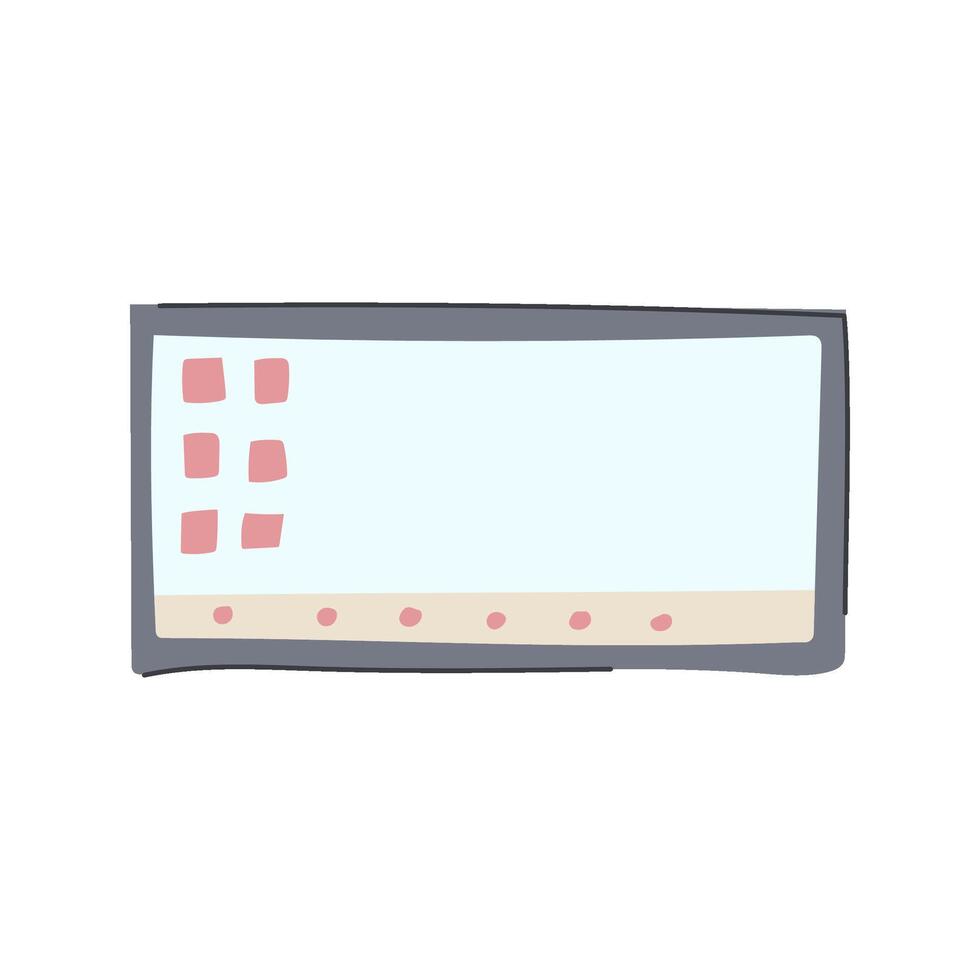 modern interactive smartboard cartoon illustration vector
