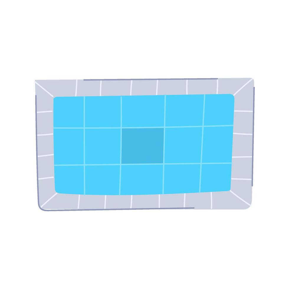 inflatable top view pool cartoon illustration vector