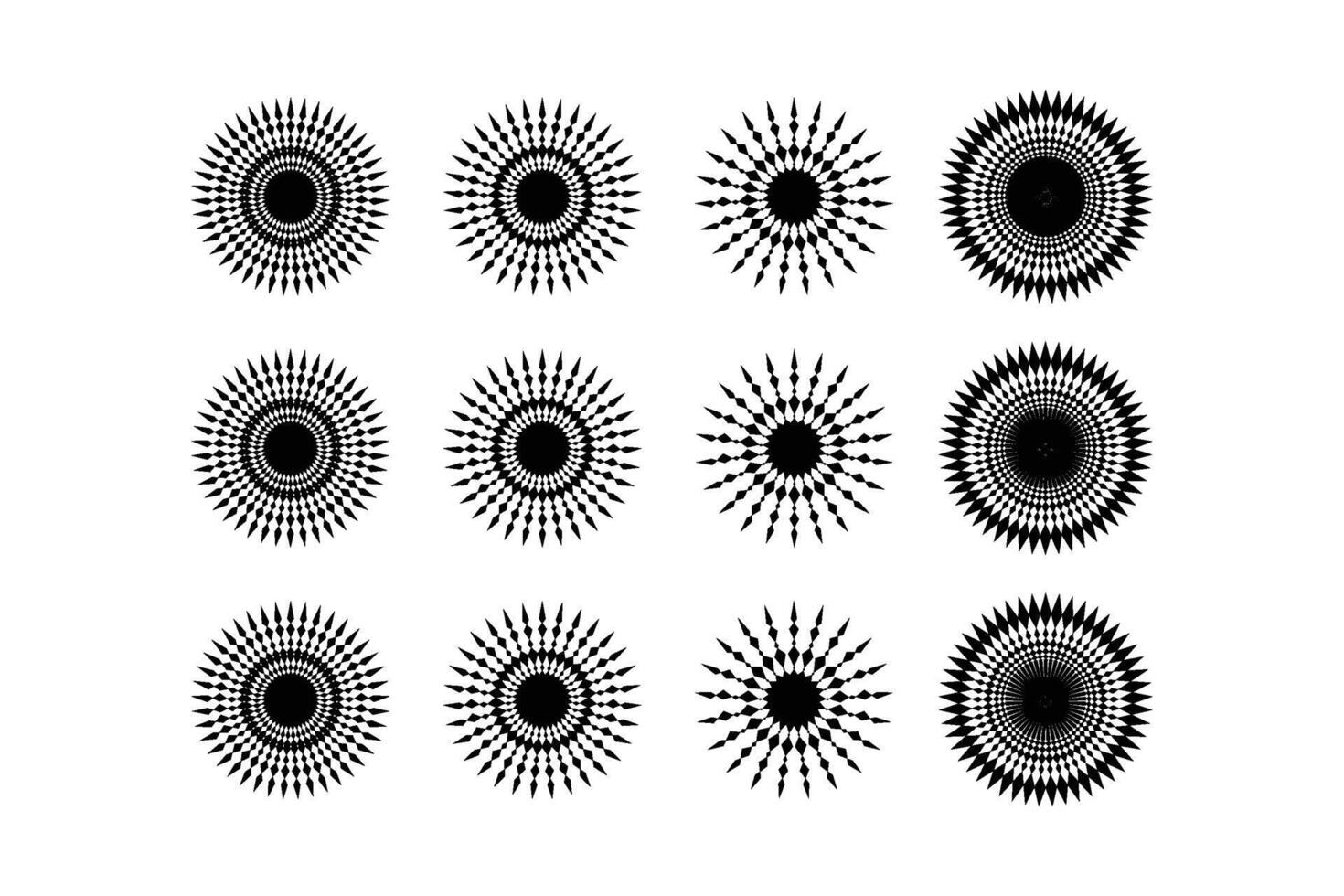 Abstract Sparkle Shape Symbol Sign pictogram symbol visual illustration Set vector
