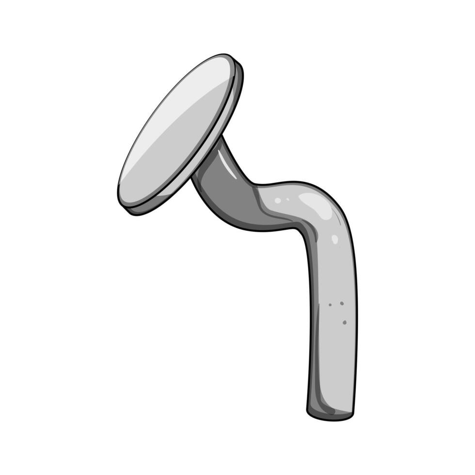 tool bent nail cartoon illustration vector