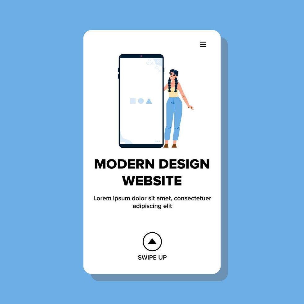 sleek modern design website vector