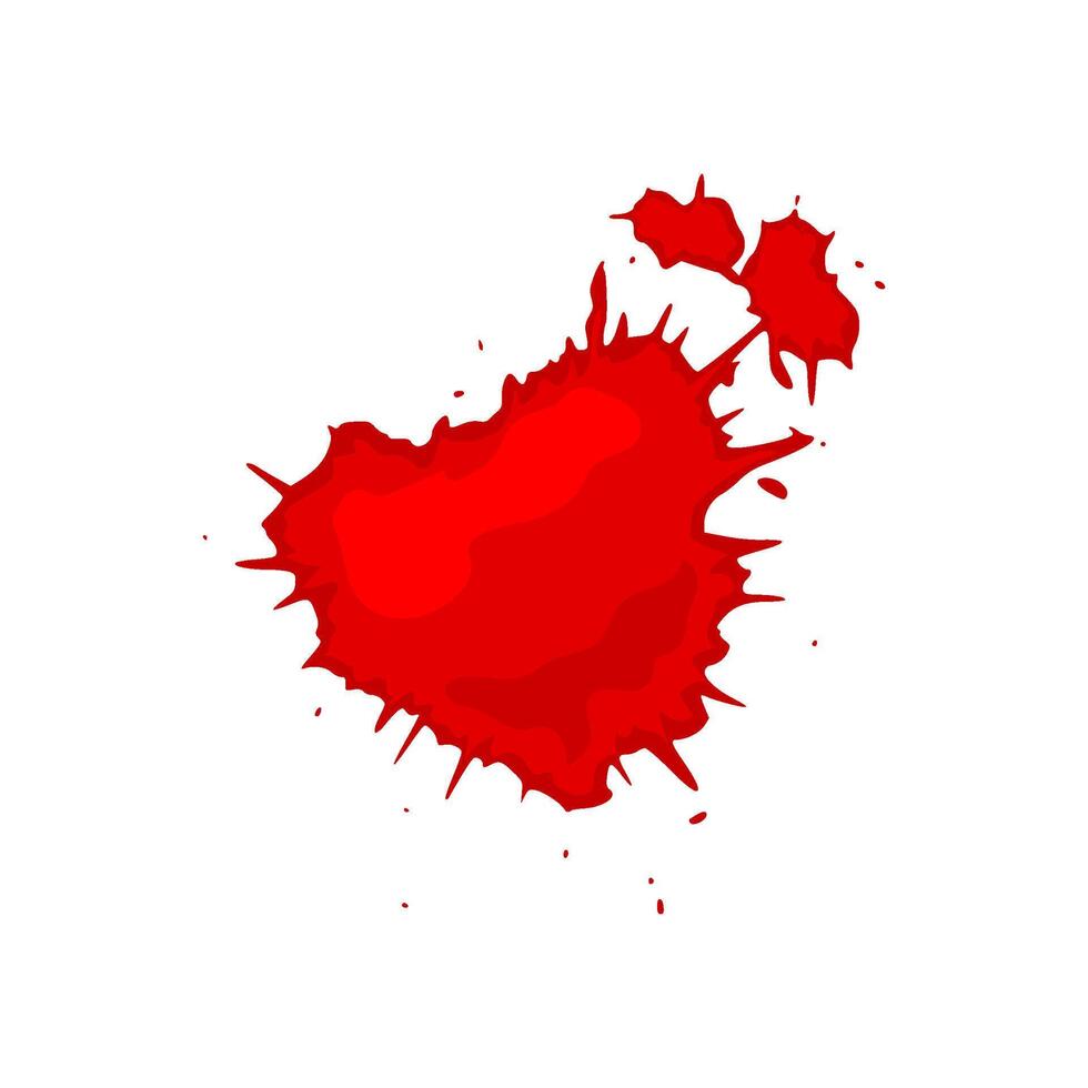 paint blood splatter cartoon illustration vector