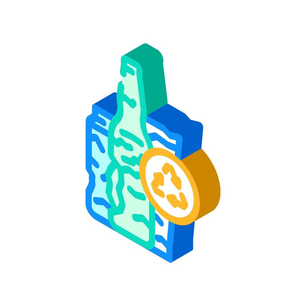ewaste waste sorting isometric icon illustration vector
