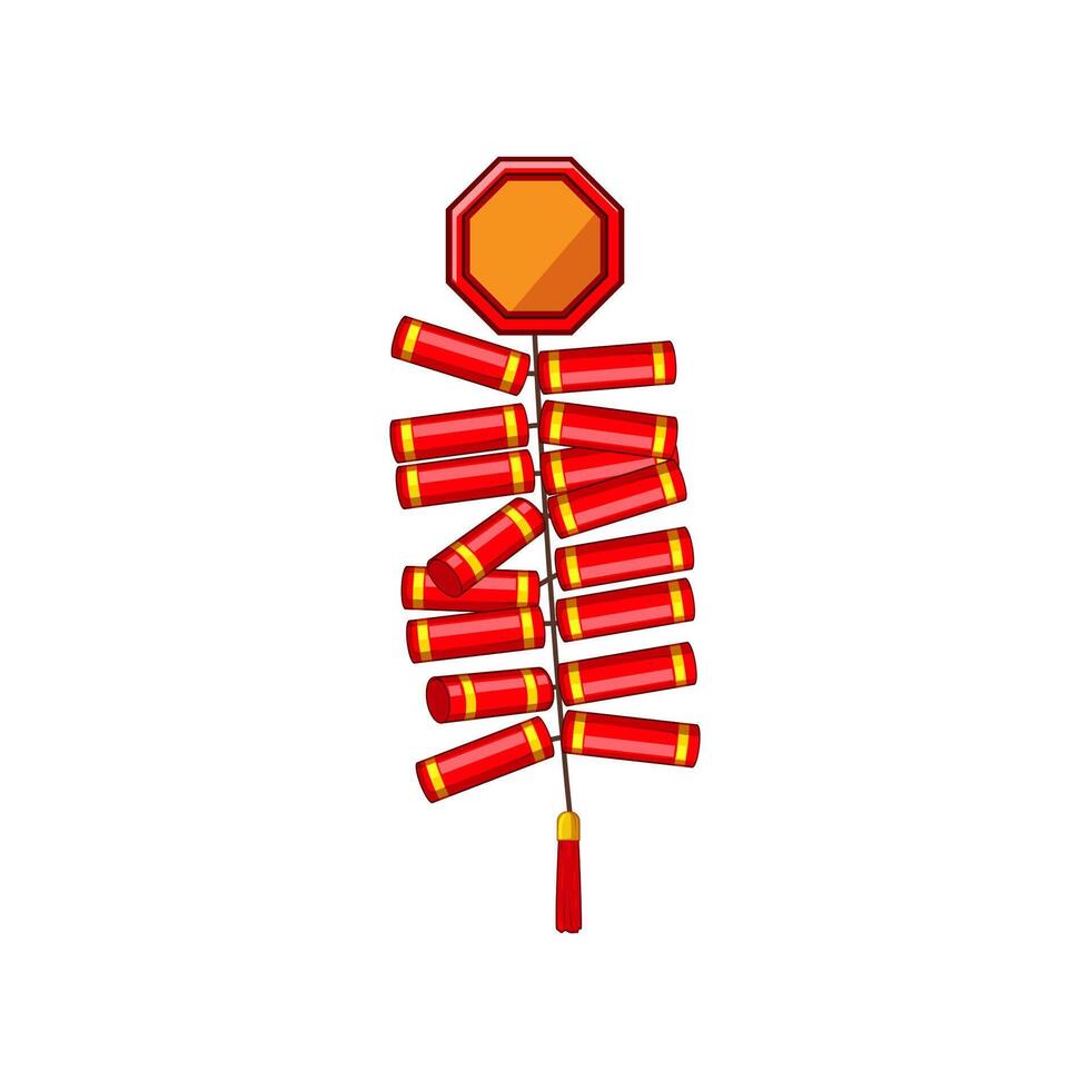 year chinese firecracker cartoon illustration vector