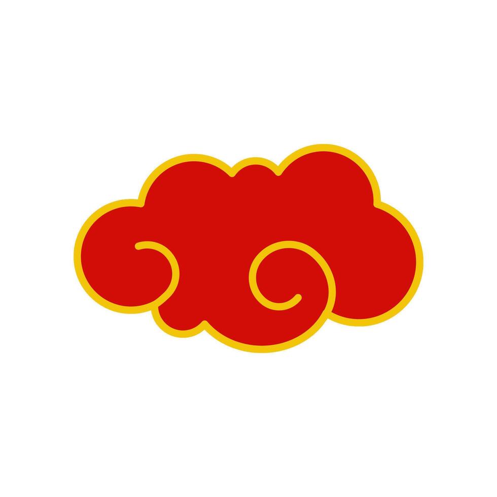 ornament chinese cloud cartoon illustration vector