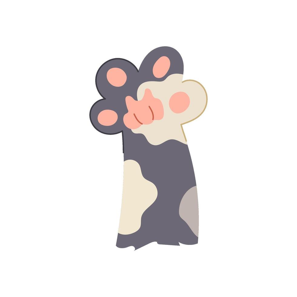 footprint cat paw cartoon illustration vector