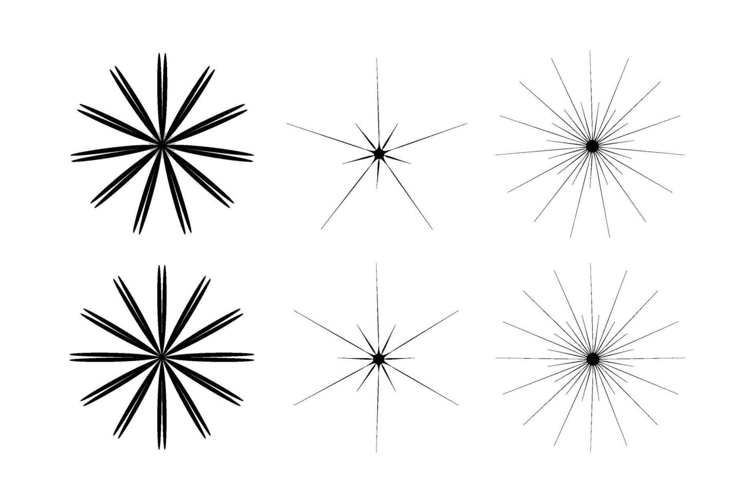Abstract Sparkle Shape Symbol Sign pictogram symbol visual illustration Set vector