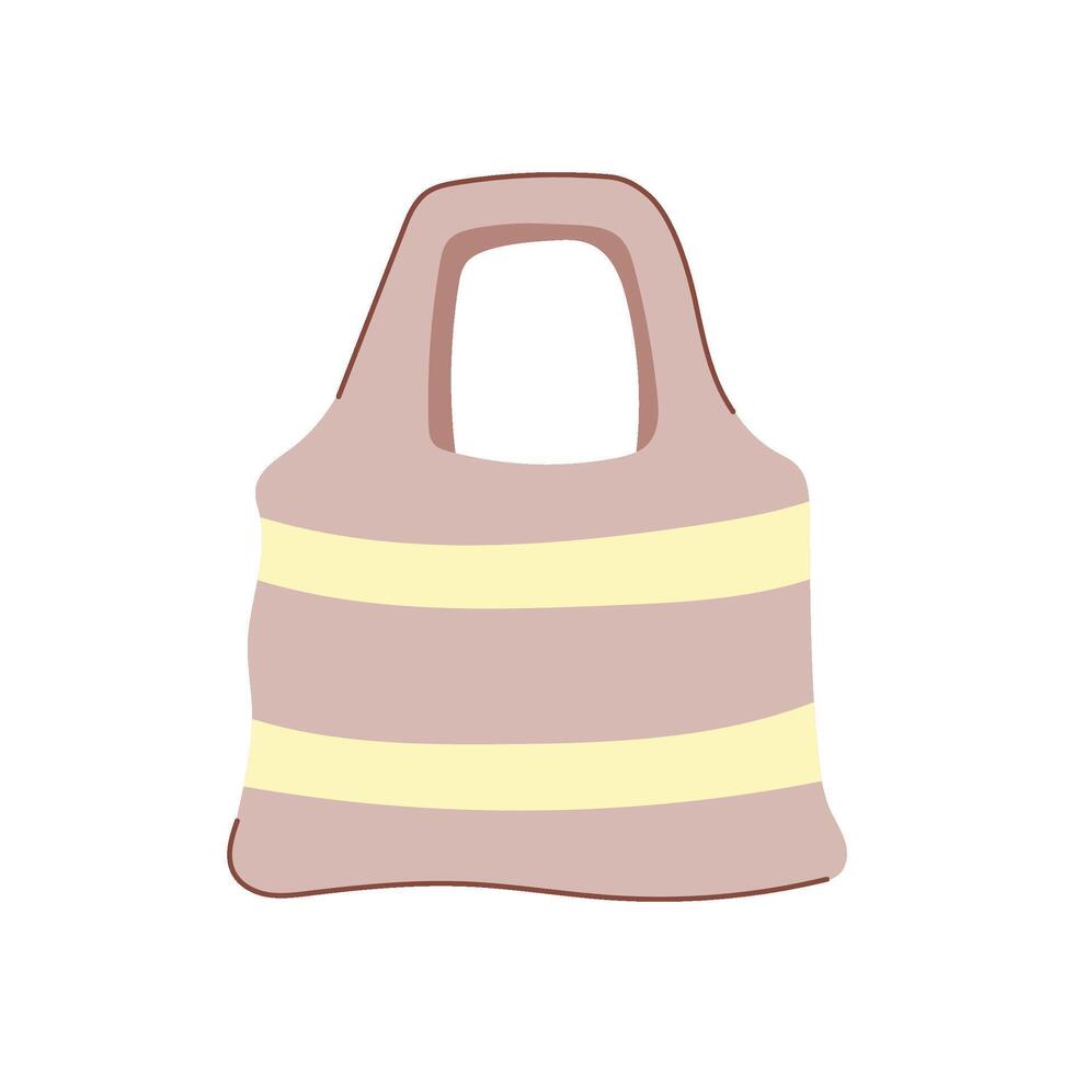 reusable eco friendly shopping bag cartoon illustration vector