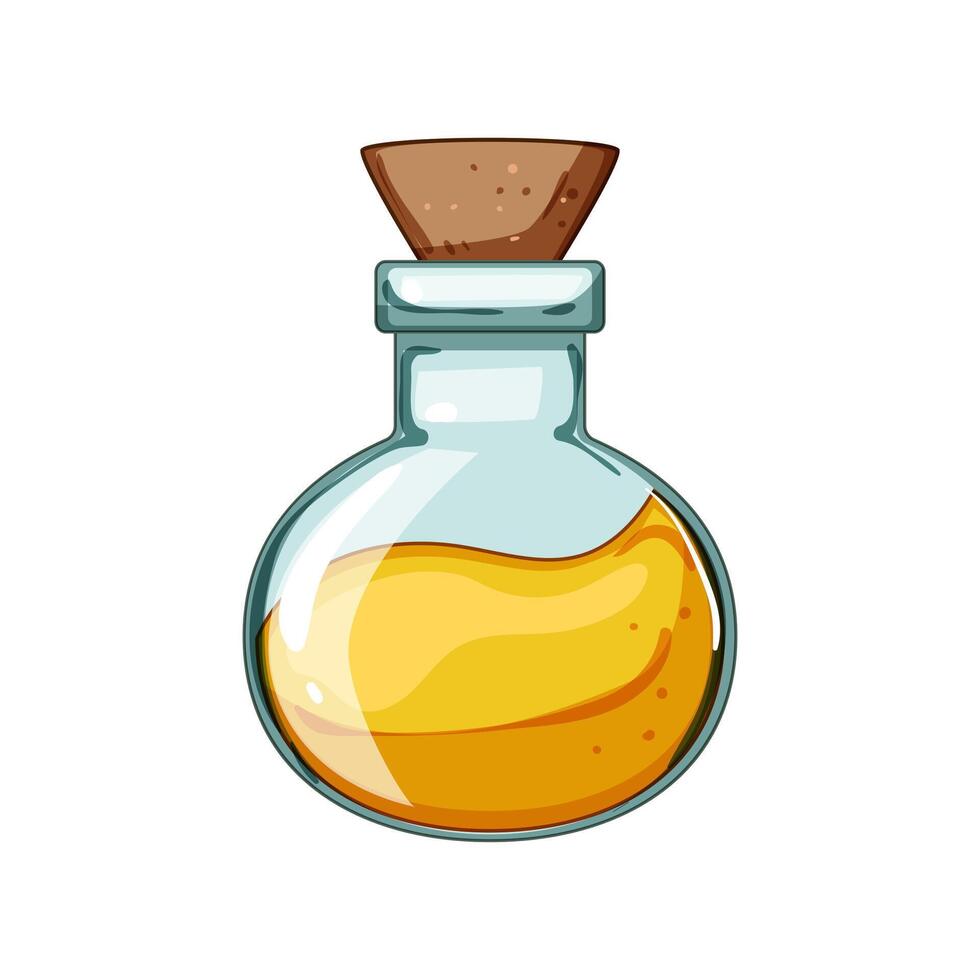 jar potion bottle cartoon illustration vector