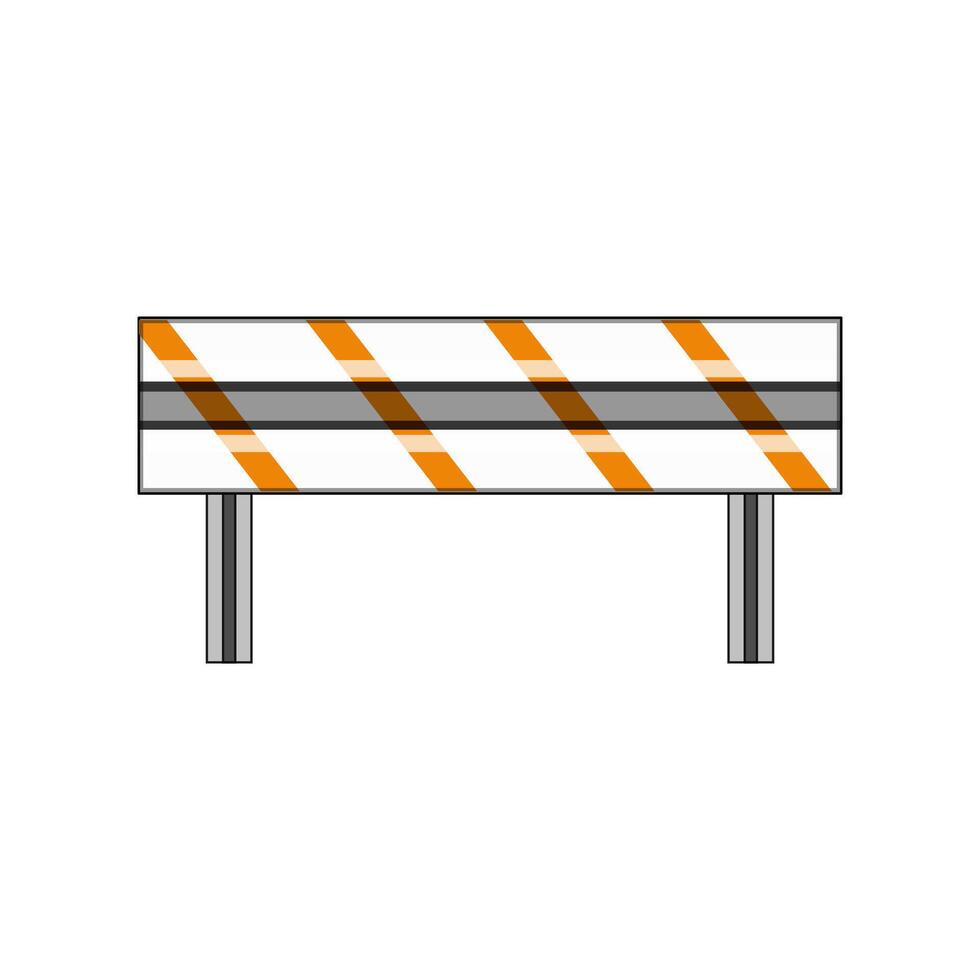 barrier guard rails cartoon illustration vector