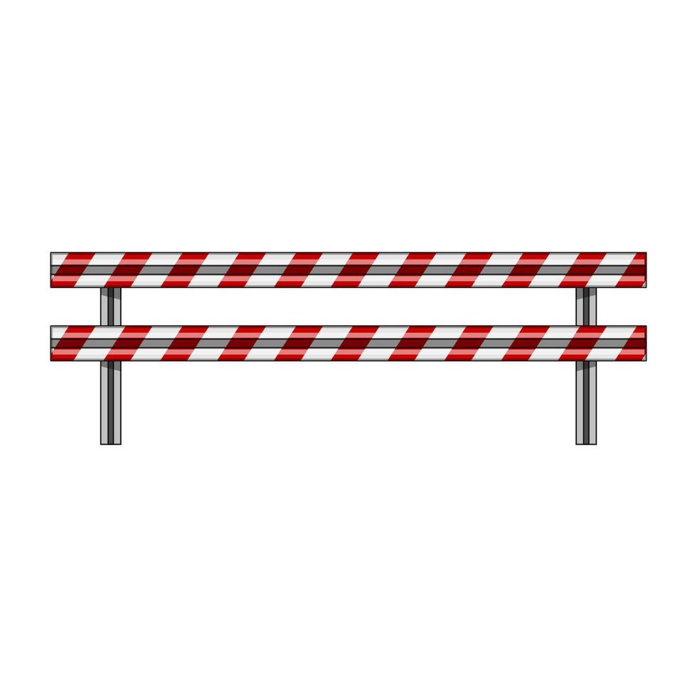 street guard rails cartoon illustration vector