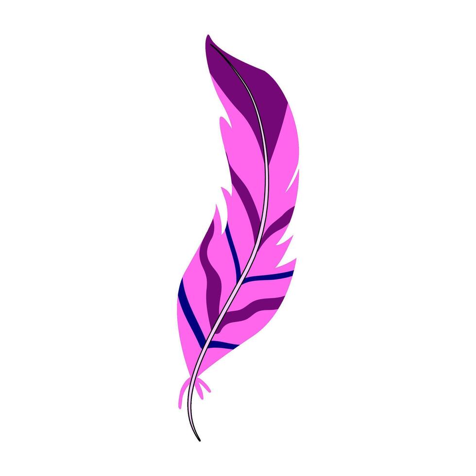 tropical feather exotic bird cartoon illustration vector
