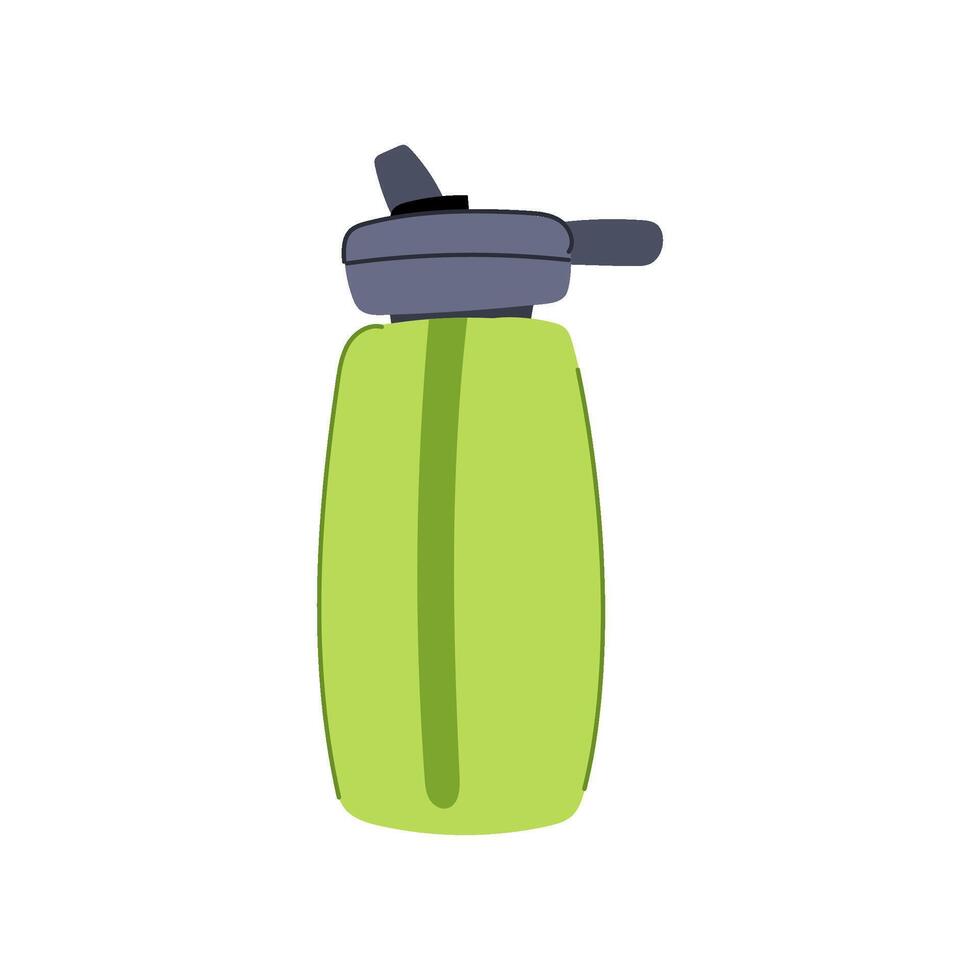 flask reusable water bottle cartoon illustration vector