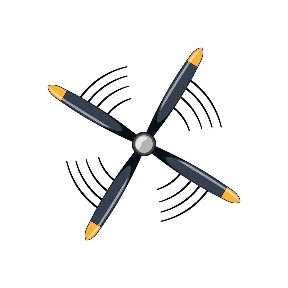 fan propeller cartoon illustration vector