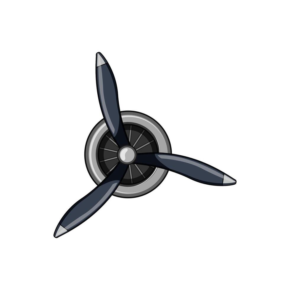 logo propeller cartoon illustration vector