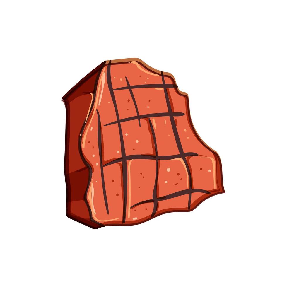 bbq steak grill cartoon illustration vector
