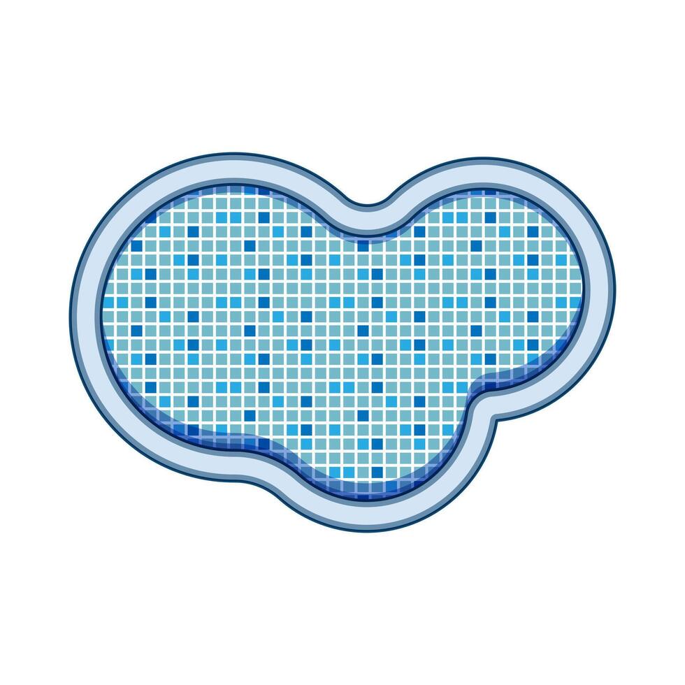 water top view pool cartoon illustration vector