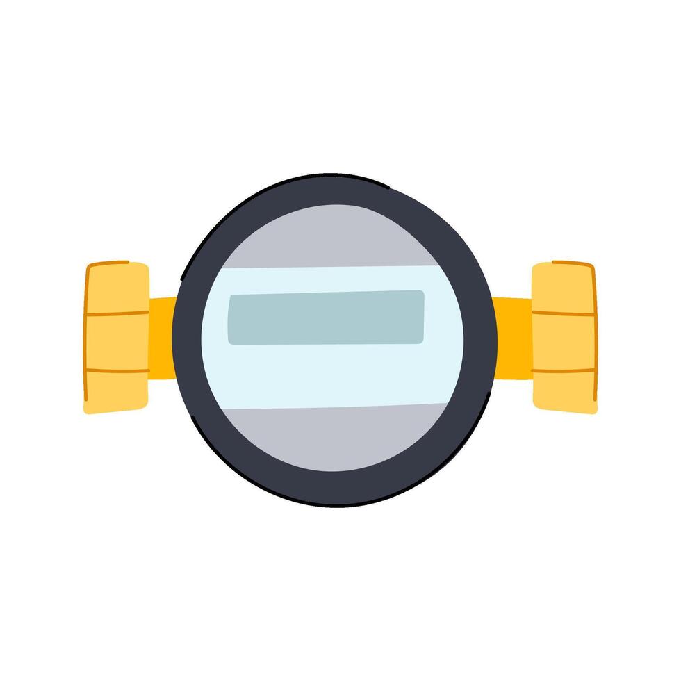 natural water gas meter cartoon illustration vector