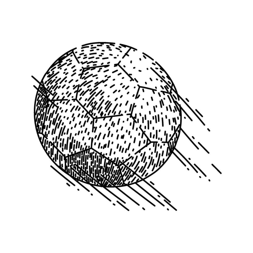 equipment soccer ball sketch hand drawn vector