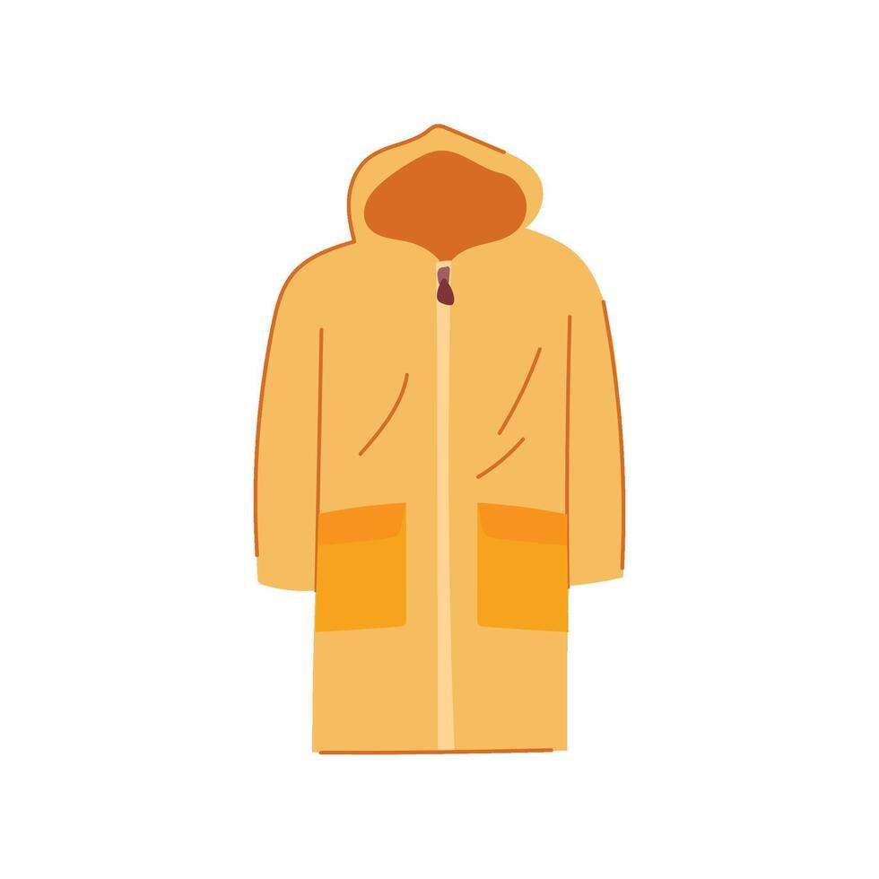 template rain jacket cartoon illustration vector