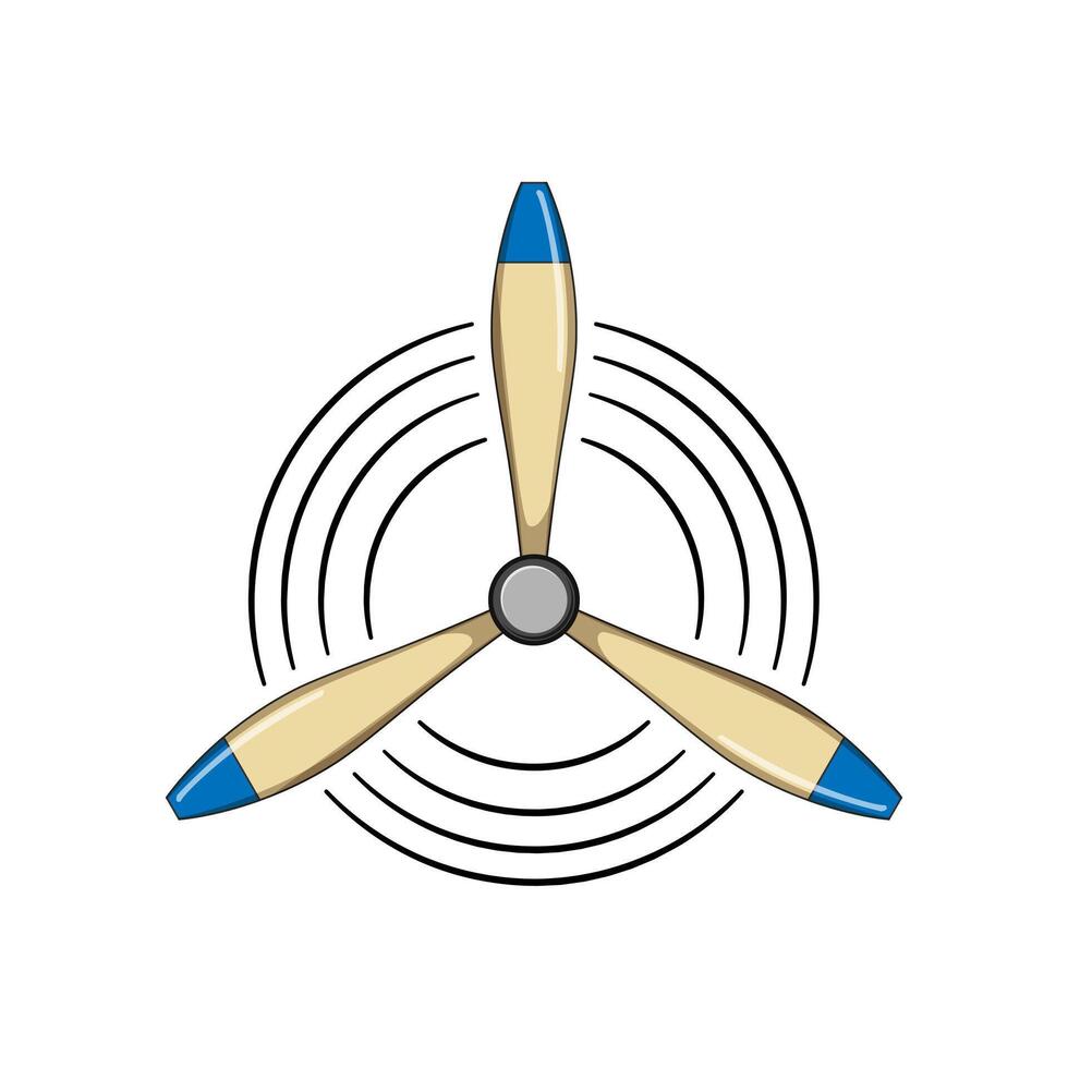 ocean propeller cartoon illustration vector