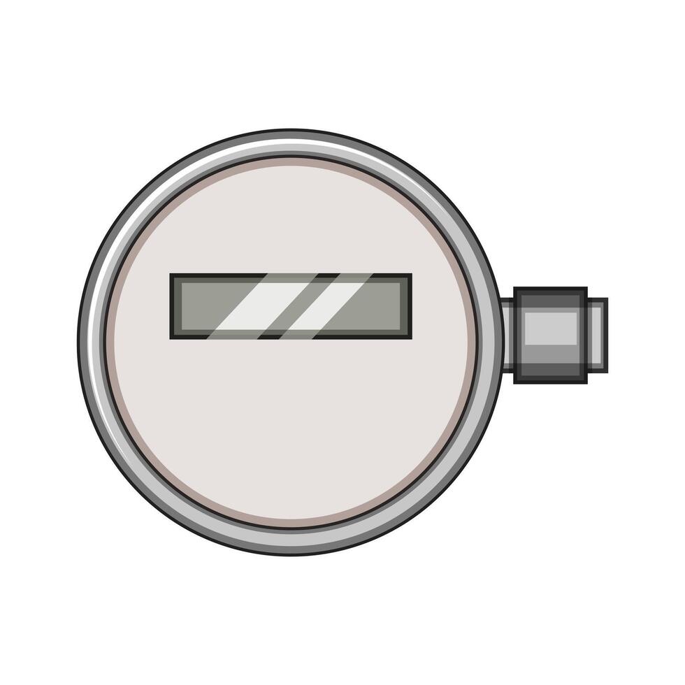 heating water gas meter cartoon illustration vector