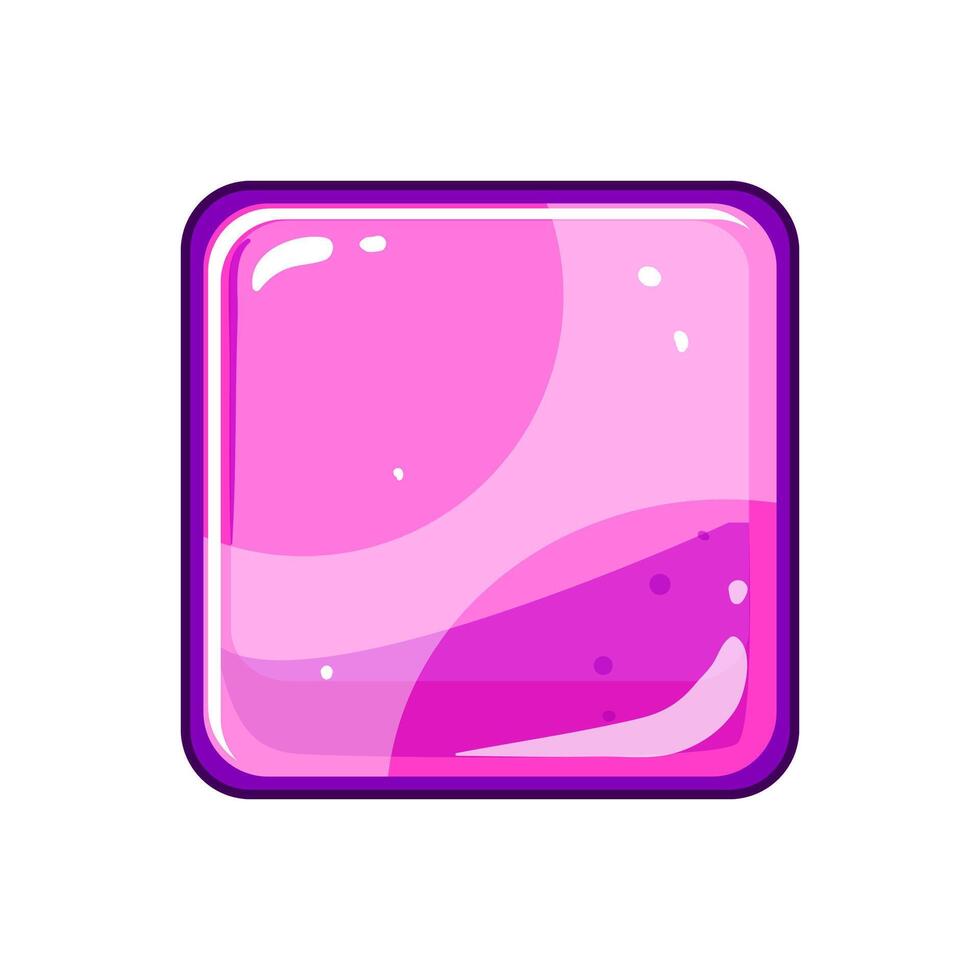 digital square game button cartoon illustration vector