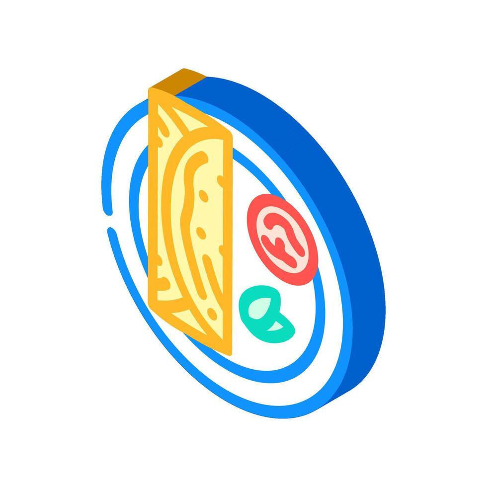dosas indian cuisine isometric icon illustration vector