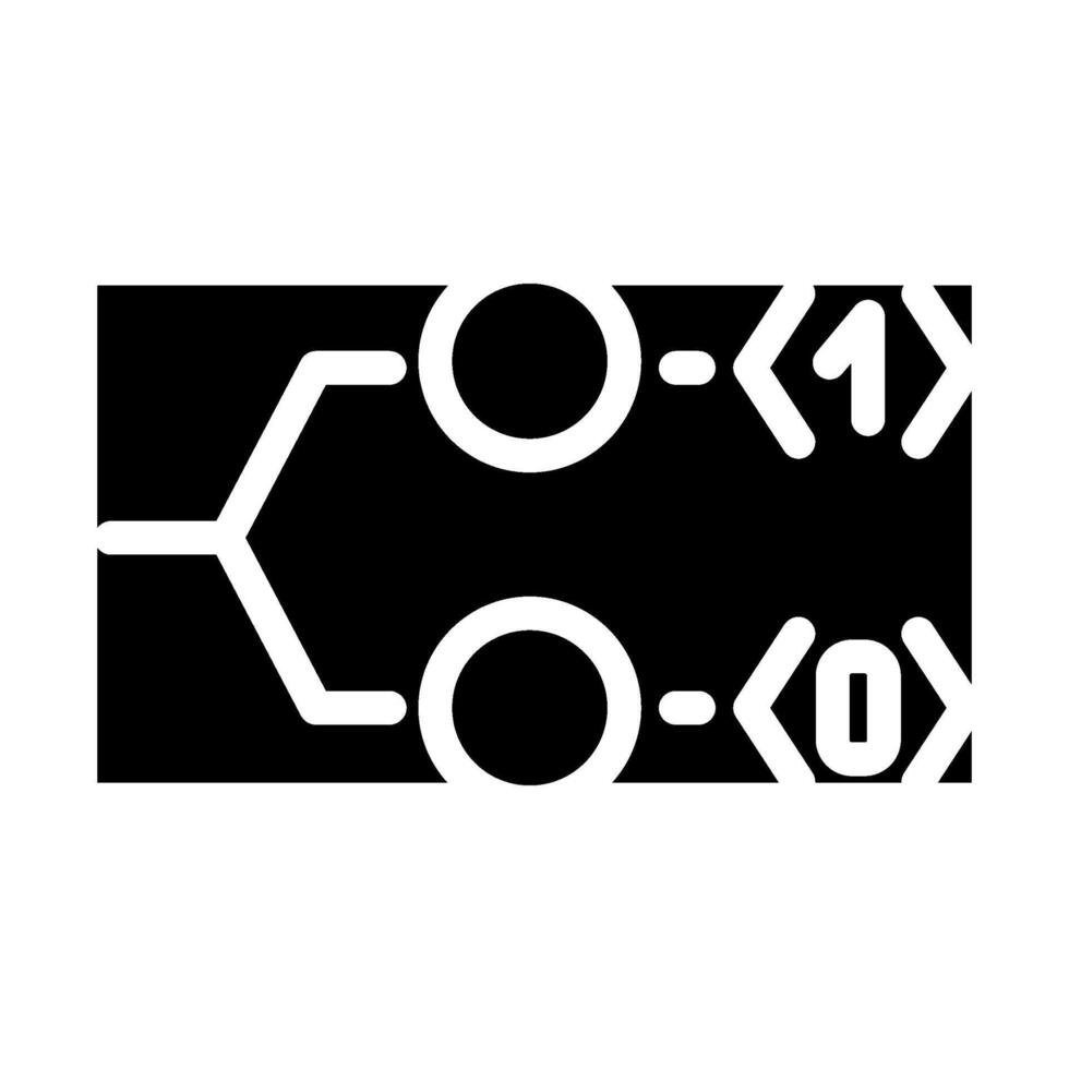 bit quantum technology glyph icon illustration vector
