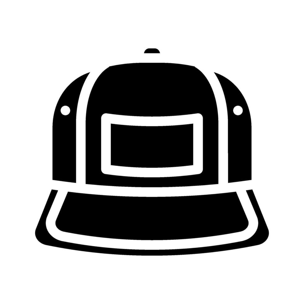 baseball cap streetwear cloth fashion glyph icon illustration vector