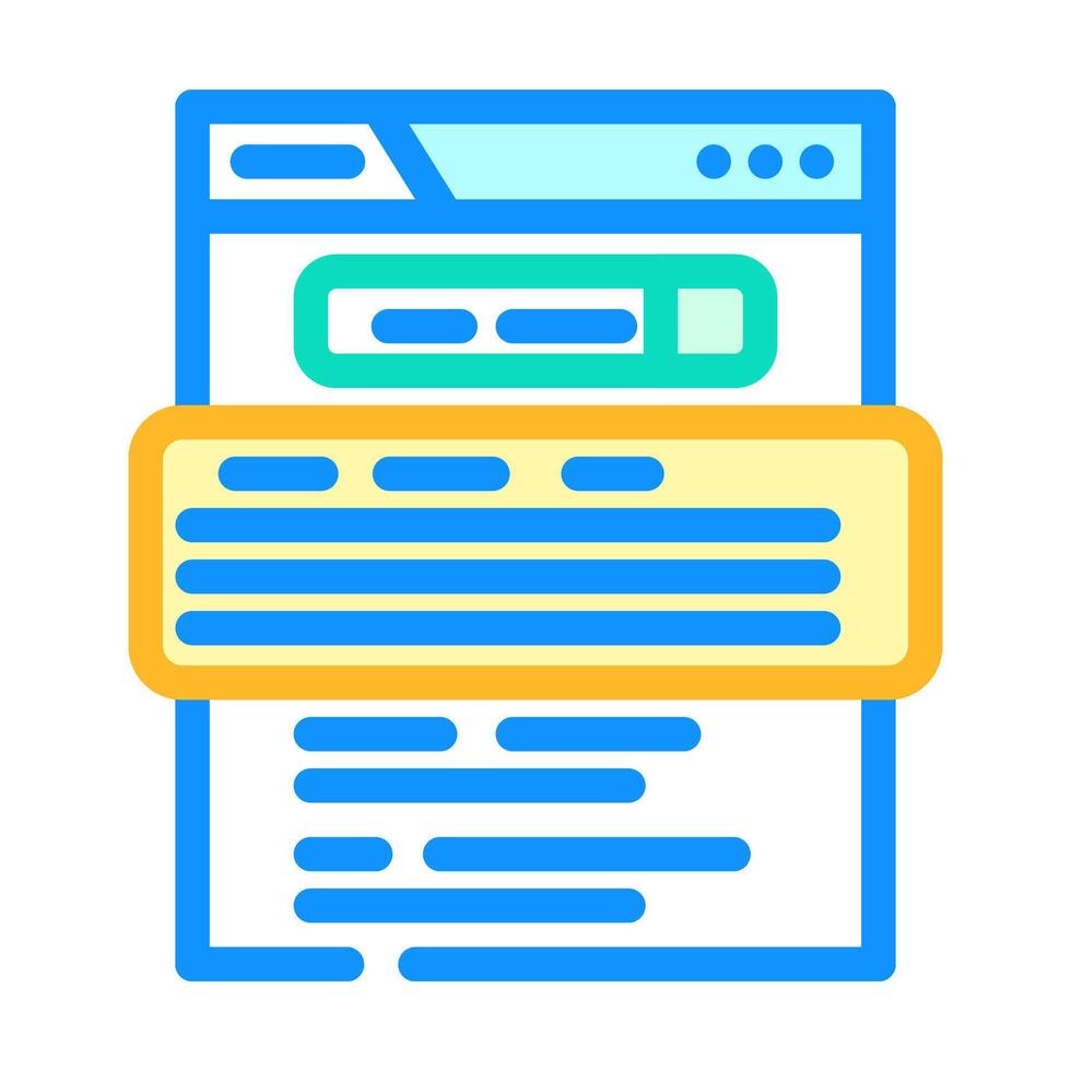 featured snippet seo color icon illustration vector