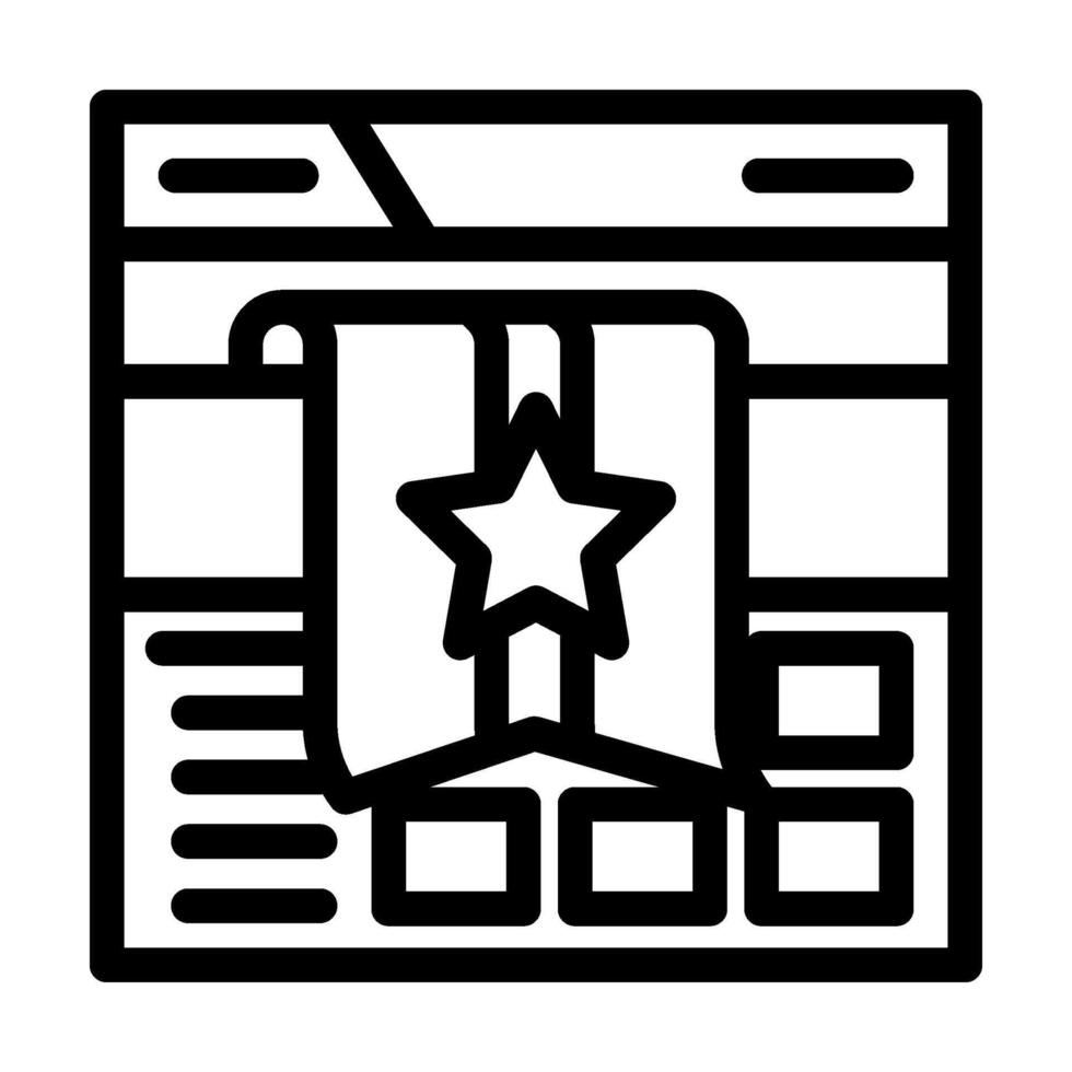social bookmarking seo line icon illustration vector