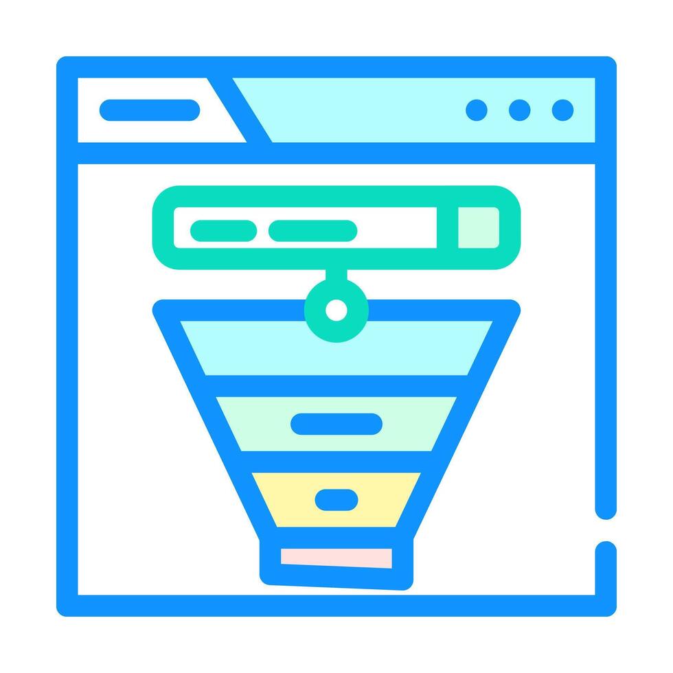 search intent seo color icon illustration vector