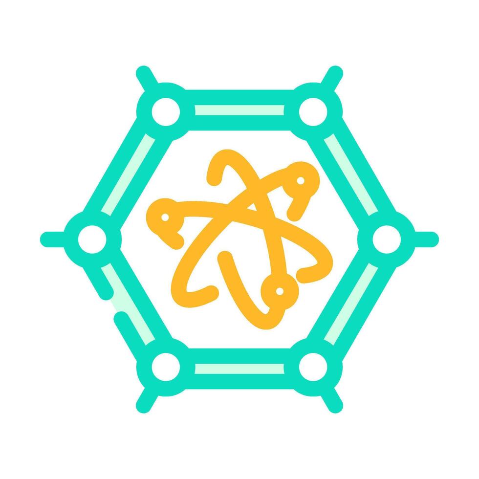 materials quantum technology color icon illustration vector