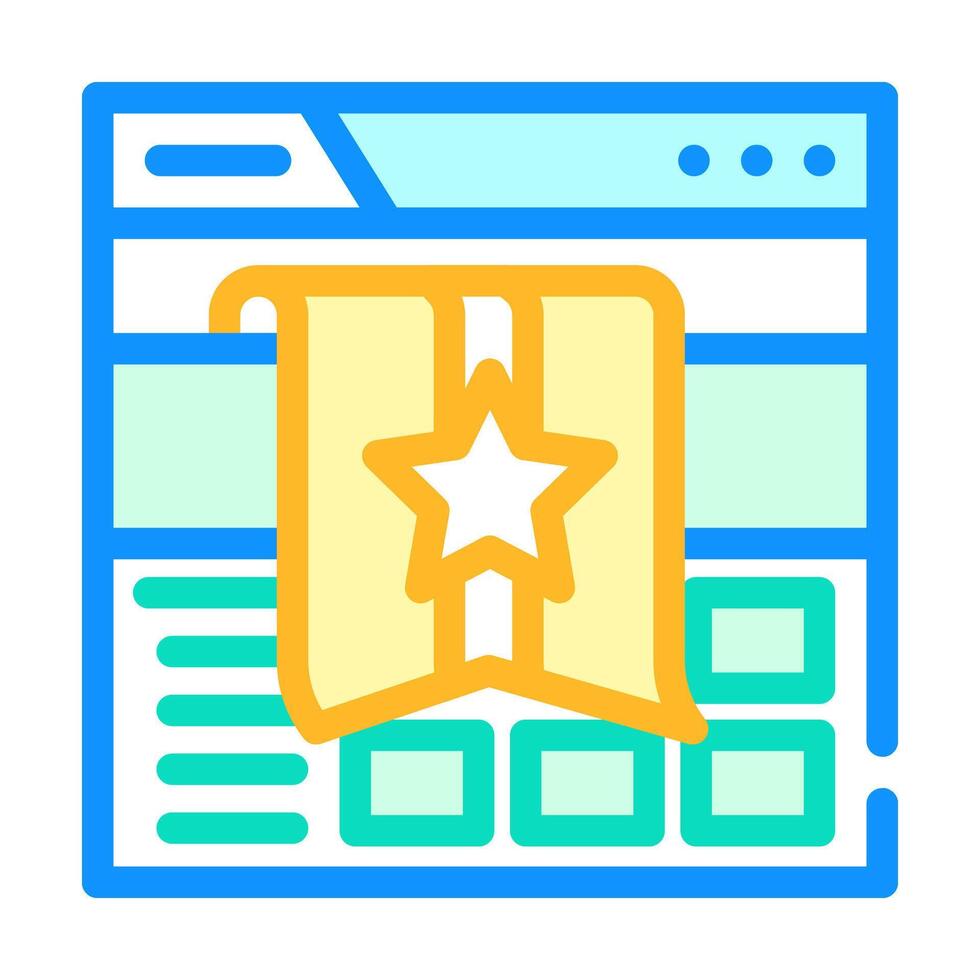 social bookmarking seo color icon illustration vector