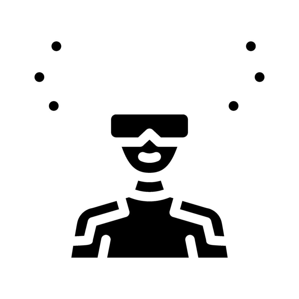 futurism tech enthusiast glyph icon illustration vector