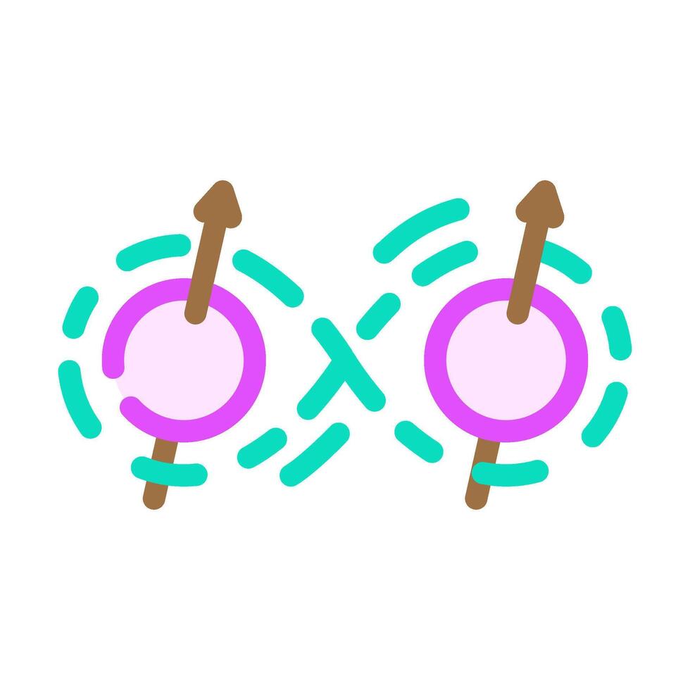 entanglement quantum technology color icon illustration vector