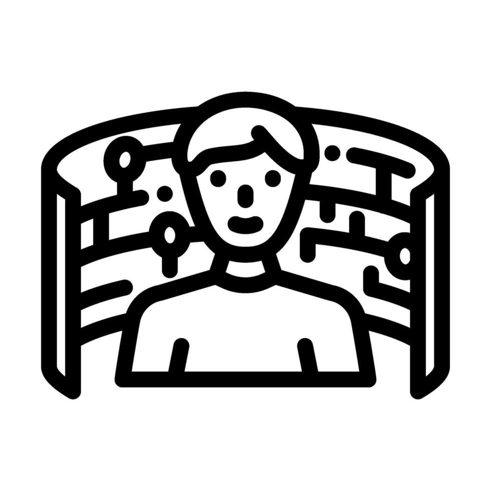 digital explorer tech enthusiast line icon illustration vector