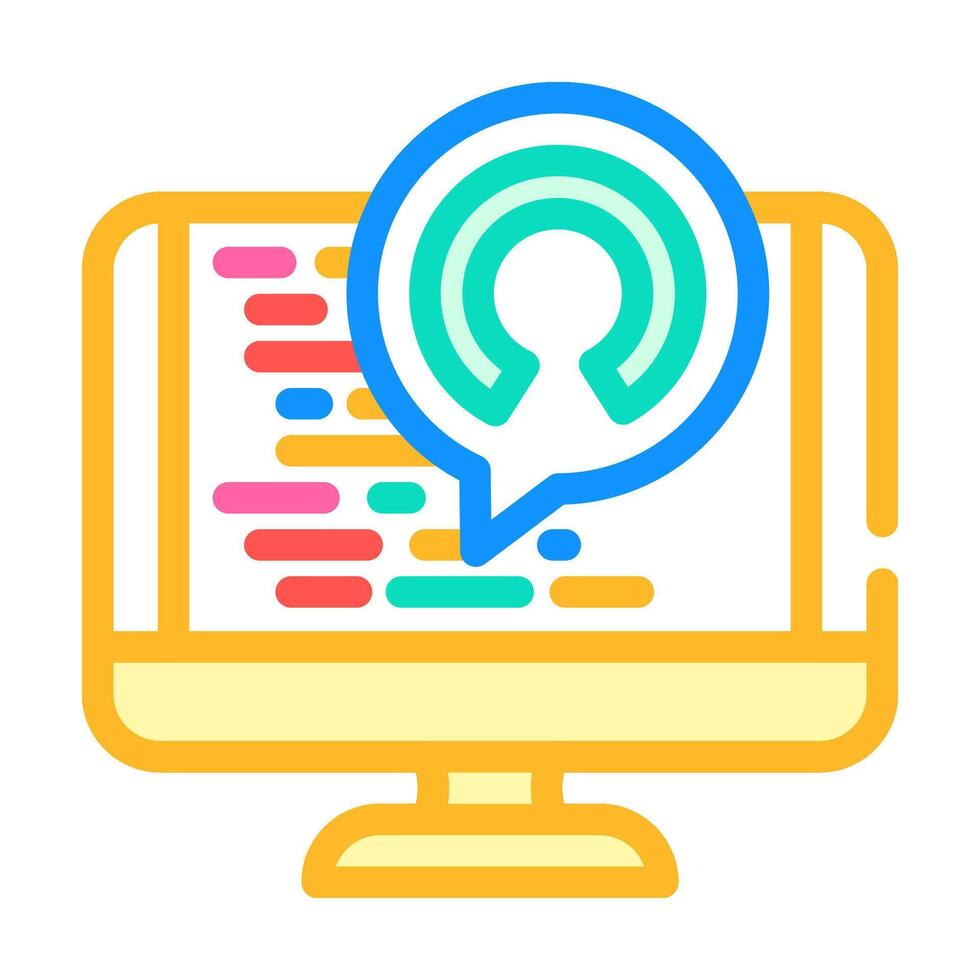 open source tech enthusiast color icon illustration vector