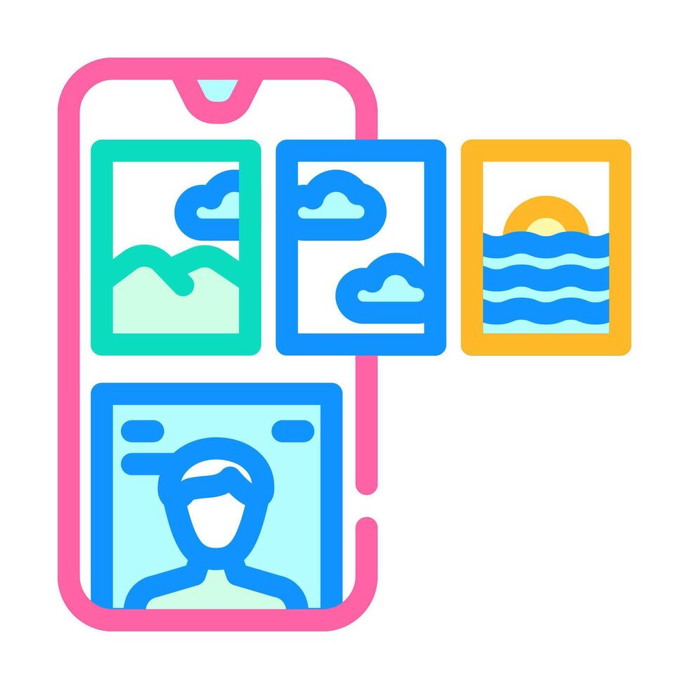 web stories seo color icon illustration vector