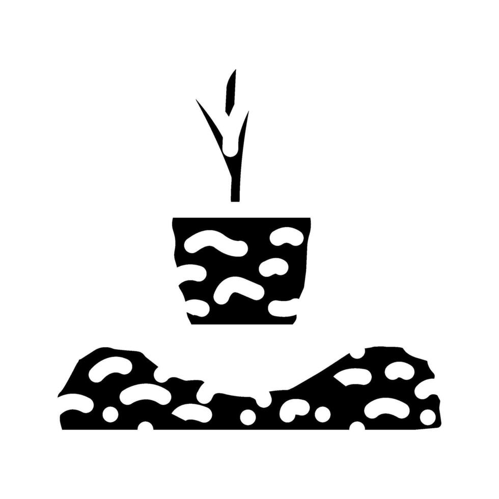 transplanting urban gardening glyph icon illustration vector