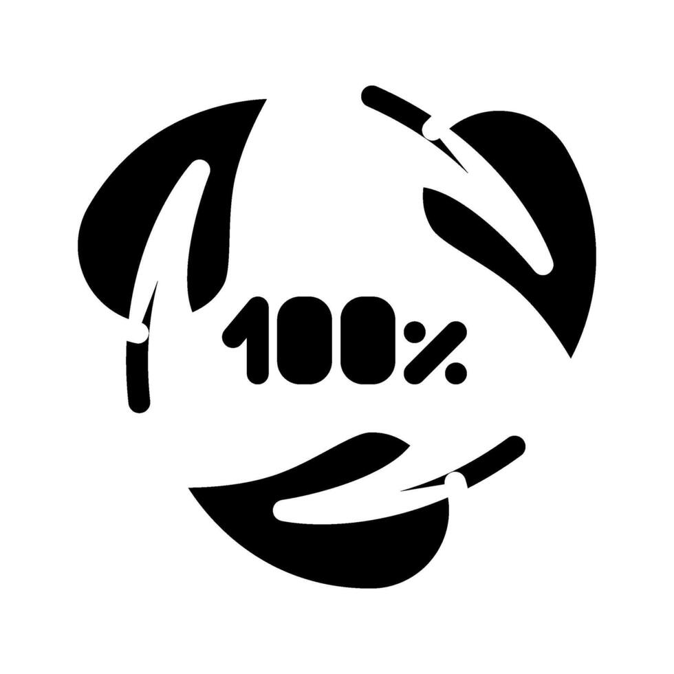biodegradable waste sorting glyph icon illustration vector