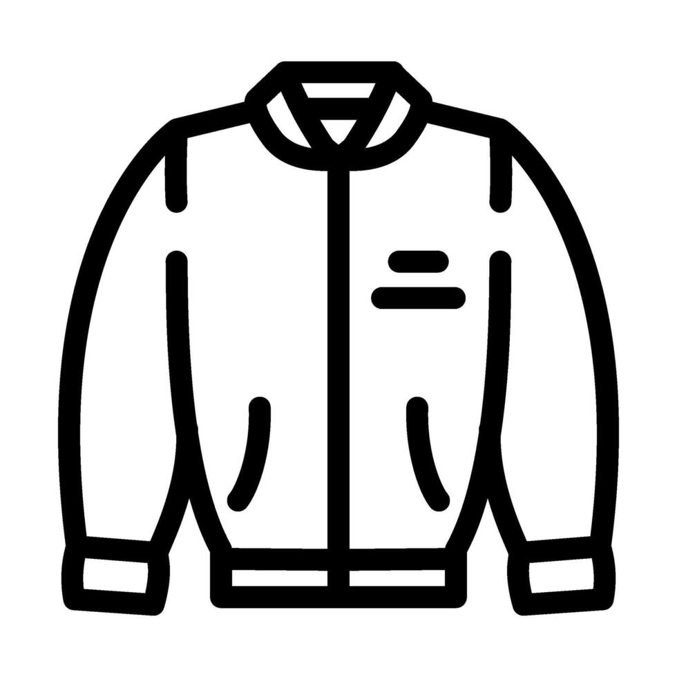 bomber jacket streetwear cloth fashion line icon illustration vector