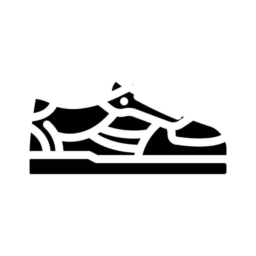 zapatillas ropa de calle paño Moda glifo icono ilustración vector