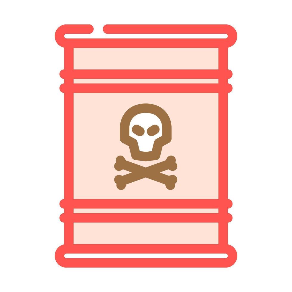 hazardous waste sorting color icon illustration vector