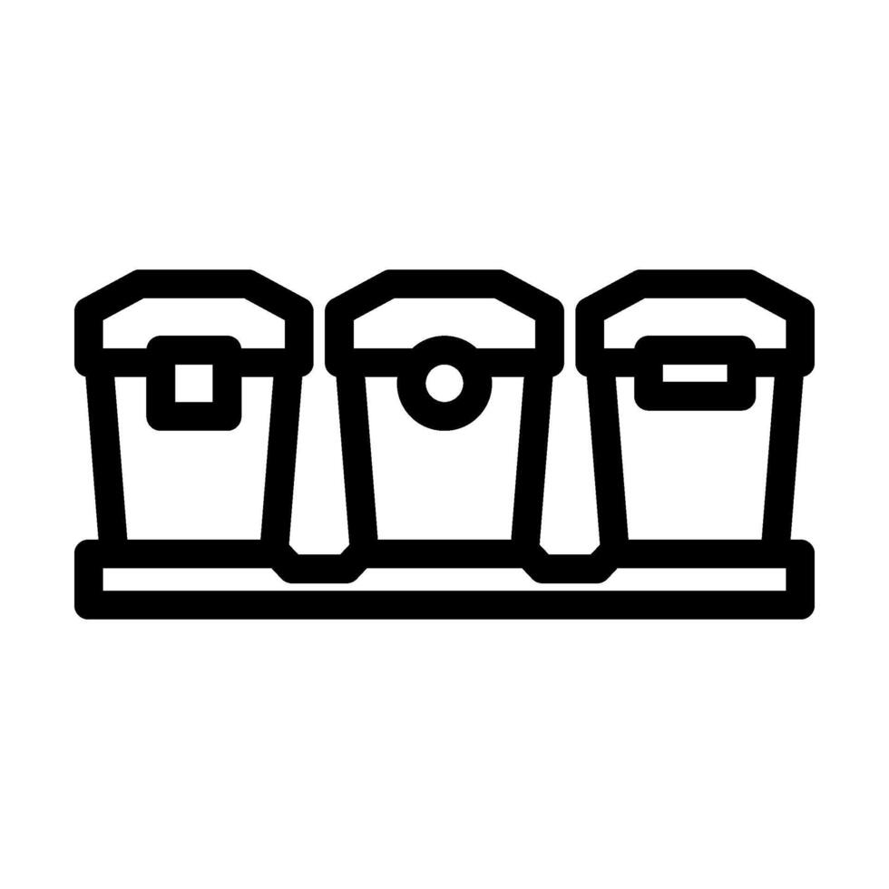 segregation waste sorting line icon illustration vector