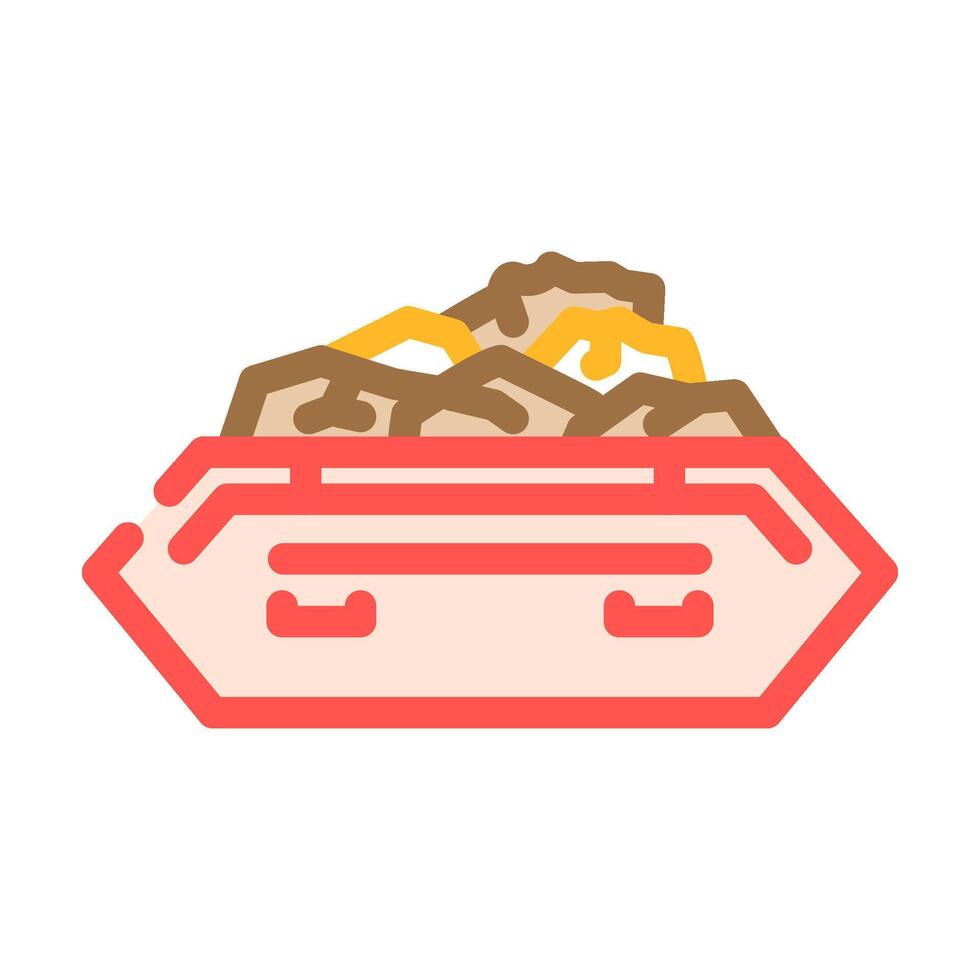 waste to energy sorting color icon illustration vector